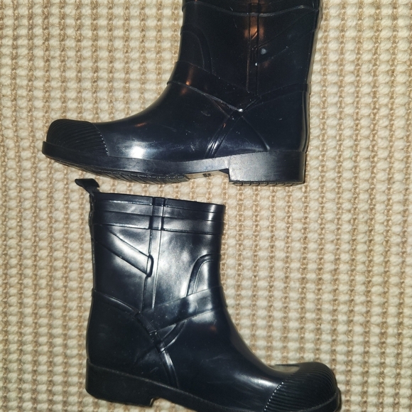Coach "Lester"  Navy Size 7 Rain Boots with Buckle - Picture 4 of 7